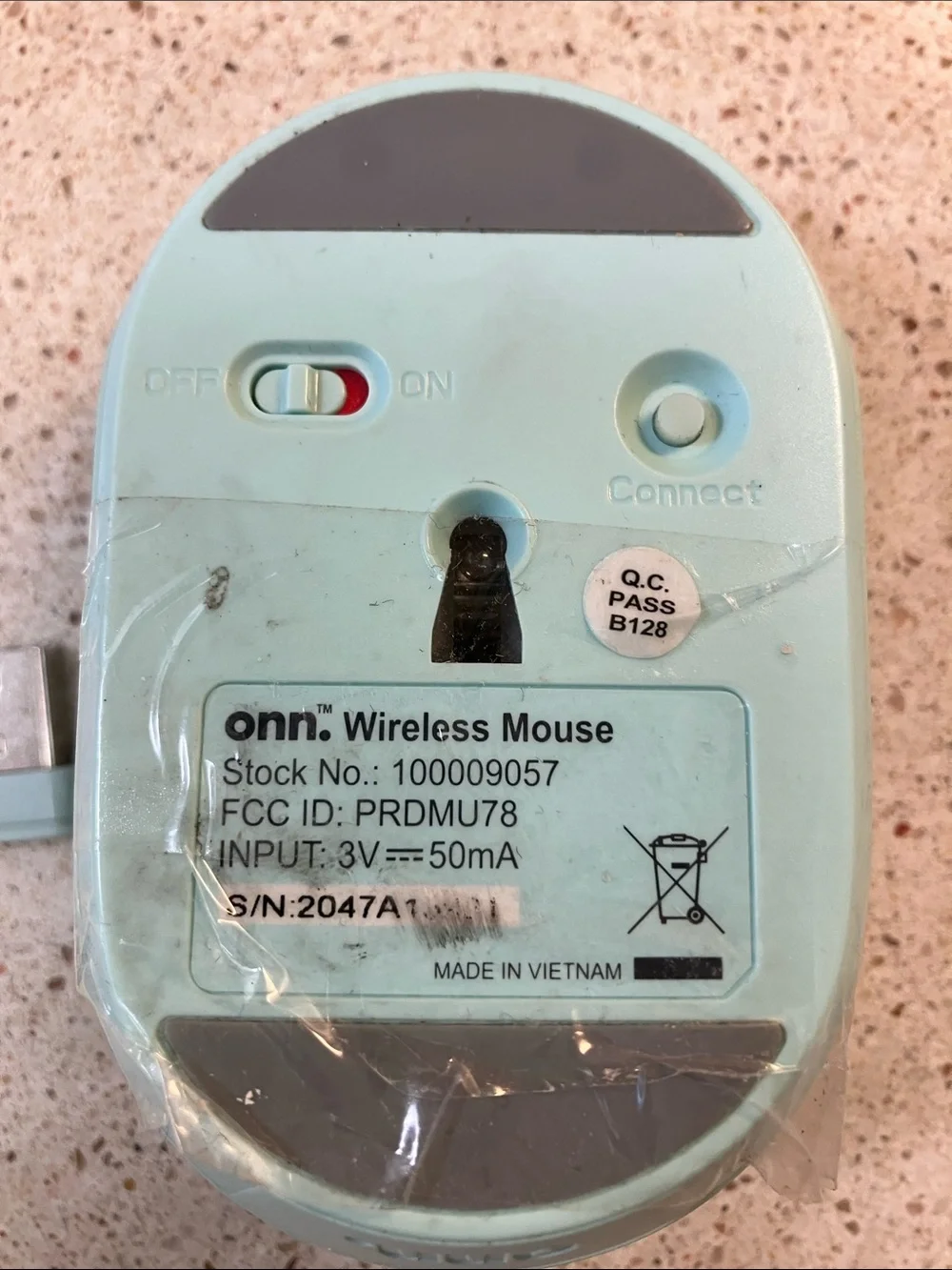 On Running Mint Green Wireless Computer Mouse with USB Receiver